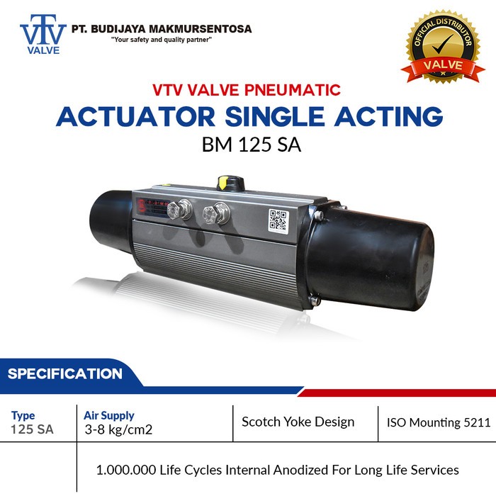 VTV PNEUMATIC ACTUATOR SINGLE ACTING