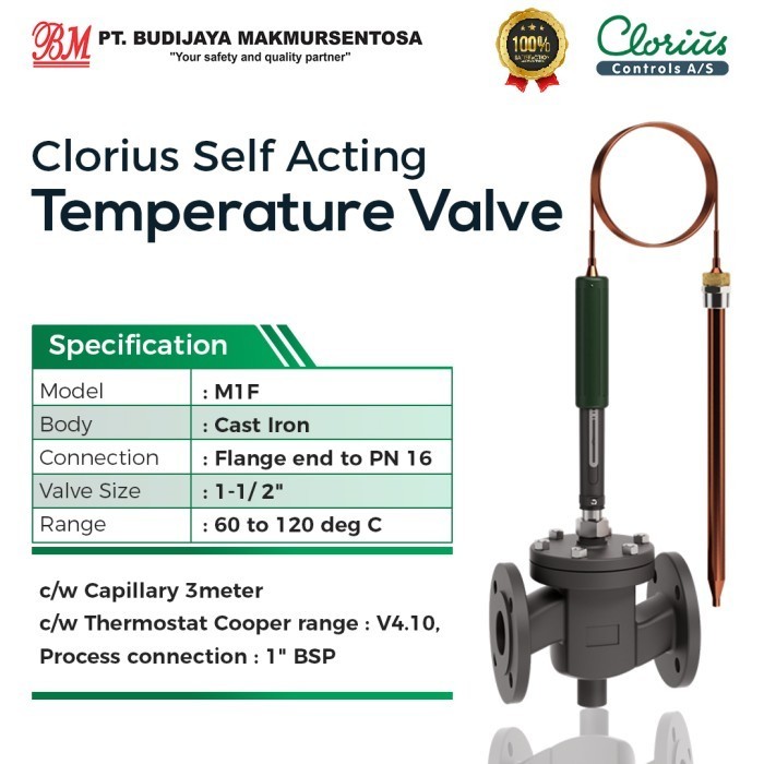 Clorius Temperature Valve 60 to 120 deg C