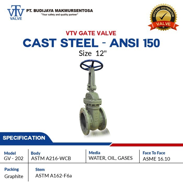 Gate Valve Cast Steel ANSI 150 14 Inch