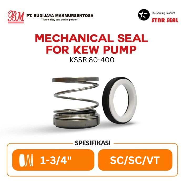 BJMS Mechanical Seal for Kew Pump KS-SR 80-400 Size : 1-3/4