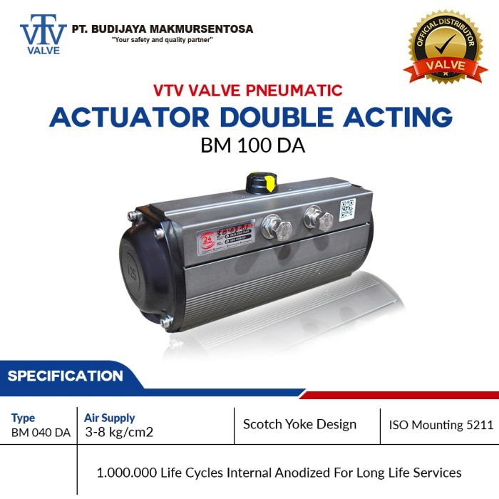 VTV PNEUMATIC ACTUATOR DOUBLE ACTING SERIES BM 100 DA