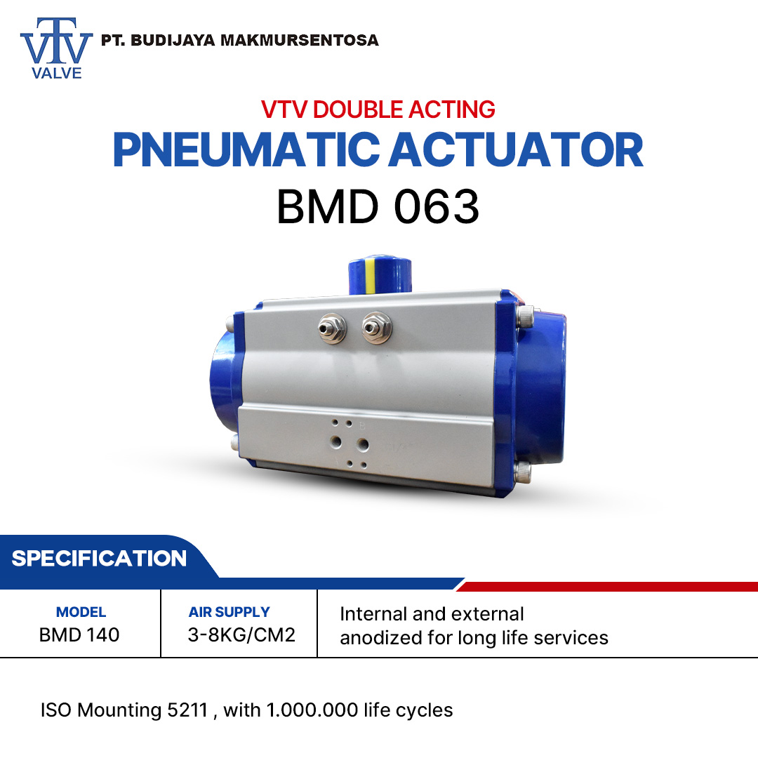 VTV DOUBLE ACTING PNEUMATIC ACTUATOR MODEL : BMD 63
