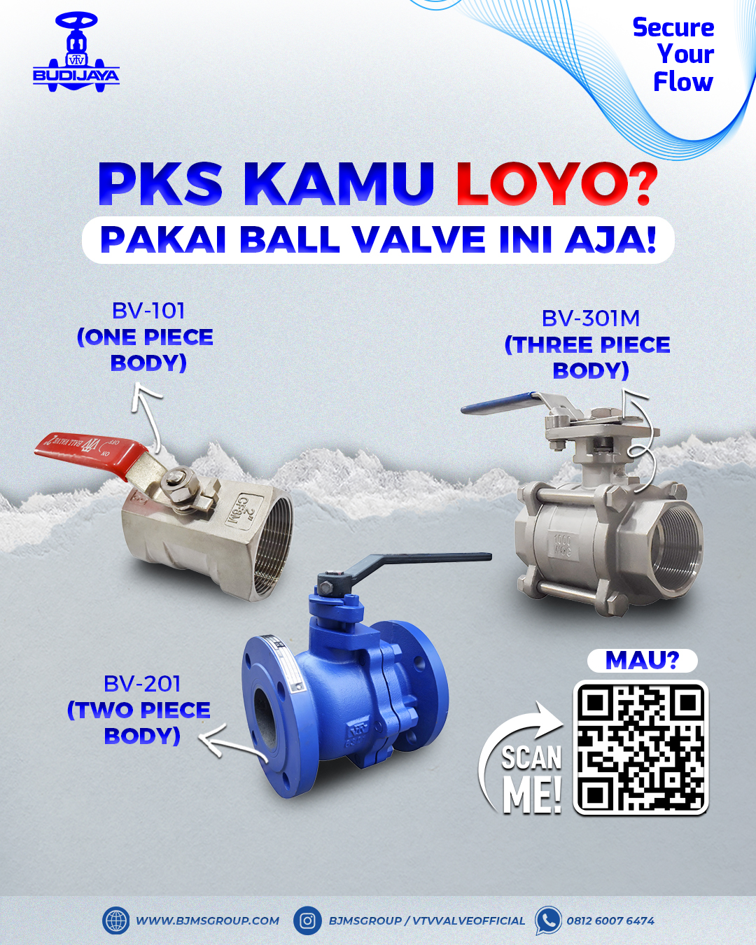 Ball Valve Merk VTV berkualitas tinggi 