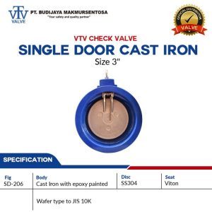 single door check valve